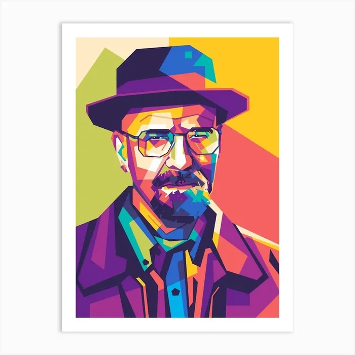 Walter White Aka Heisenberg Breaking Bad Wpap Art Print by dikasujud
