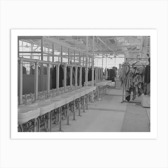 Washstands In The Factory At Jersey Homesteads, Hightstown, New Jersey By Russell Lee Art Print by Fy! Classic Art Prints and Posters