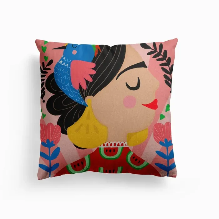 Watermelon High Canvas Cushion by Nichola Cowdery