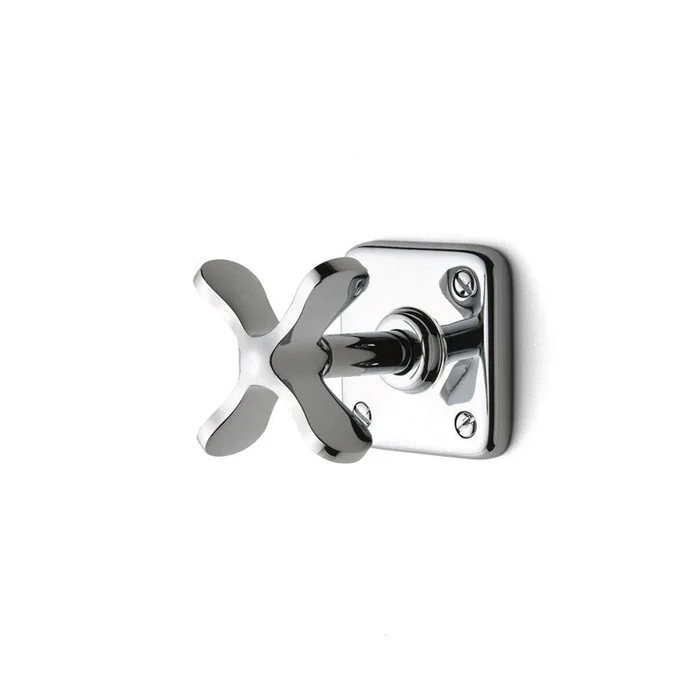 Waterworks Ludlow Volume Control Valve Trim with Metal Cross Handle in Chrome