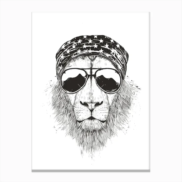 Wild lion (bw) Canvas Print by Balázs Solti