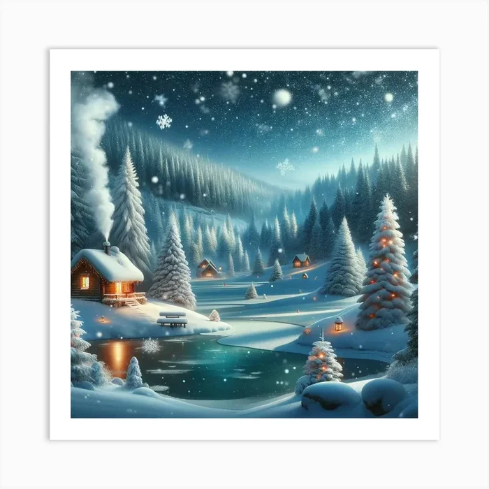 Winter Landscape 3 Art Print by ArtAlot
