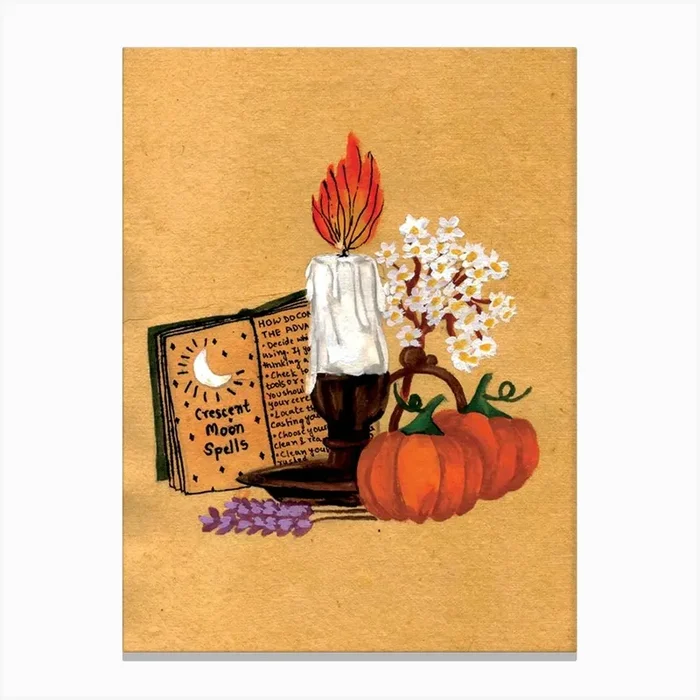 Witchy Halloween Things 1 Canvas Print by Vaishali Sahu