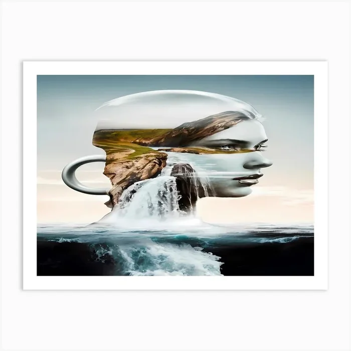 Woman’S Head Art Print by Henky