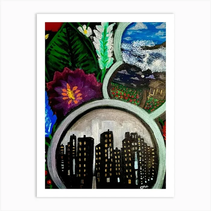 Worldy Elements Art Print by Chimba
