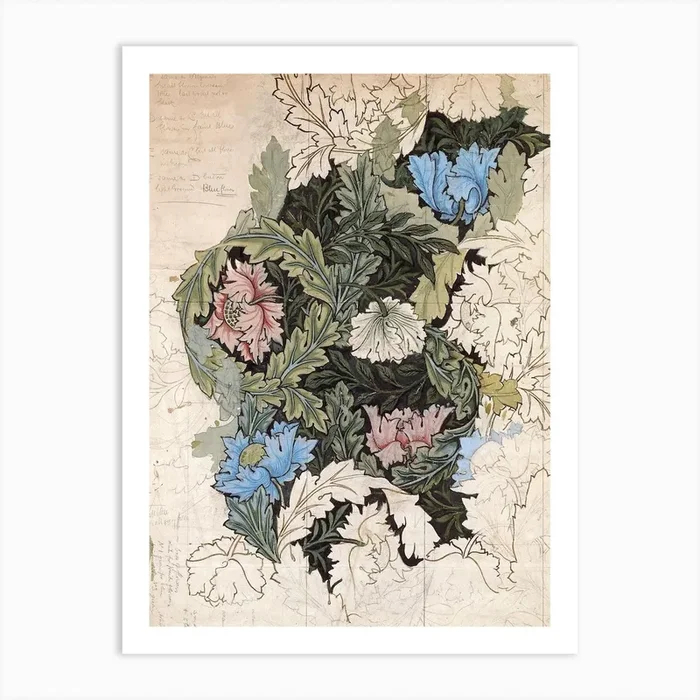Wreath, William Morris Art Print by Fy! Classic Art Prints and Posters