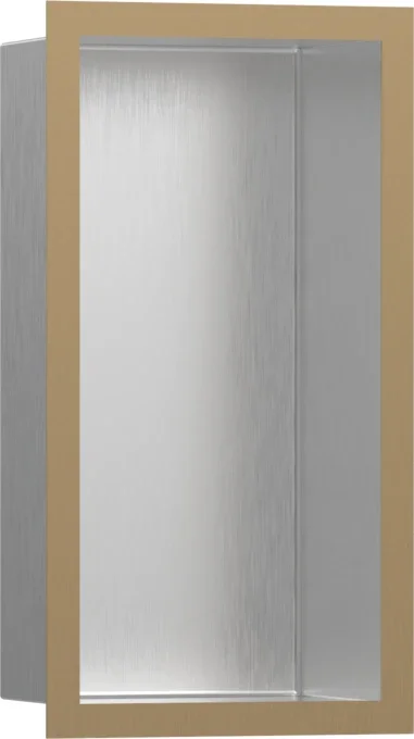 XtraStoris Individual Wall Niche Brushed Stainless Steel with Design Frame 12 “x 6 “x 4 “