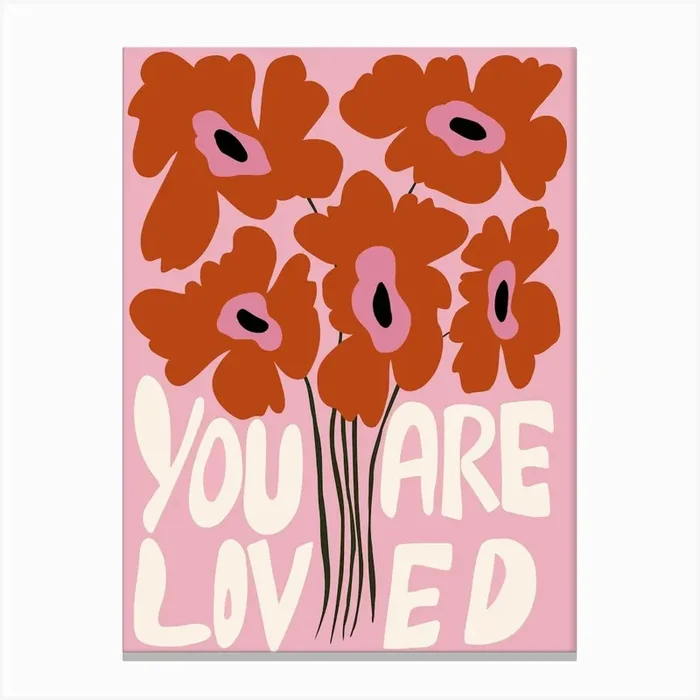 You Are Loved Canvas PrintMA by Miho art studio