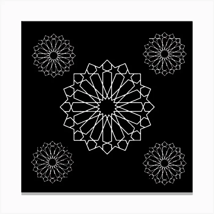 Zelij morrocan arabica design Canvas PrintJ by jalalilyo